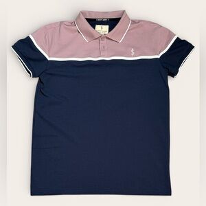 Scott James Navy & Mauve Polo